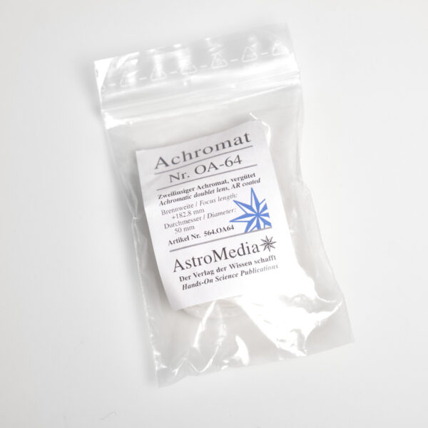 OA64 Lens glas achromatische doublet  ø50,0mm f= 182,8mm